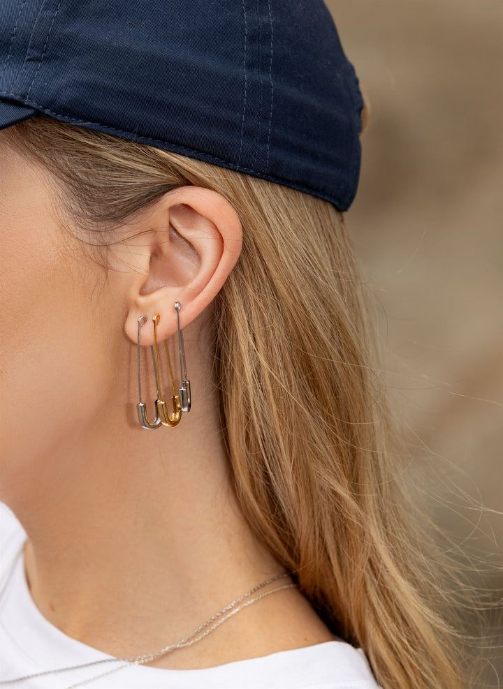 Gold Pin Earrings