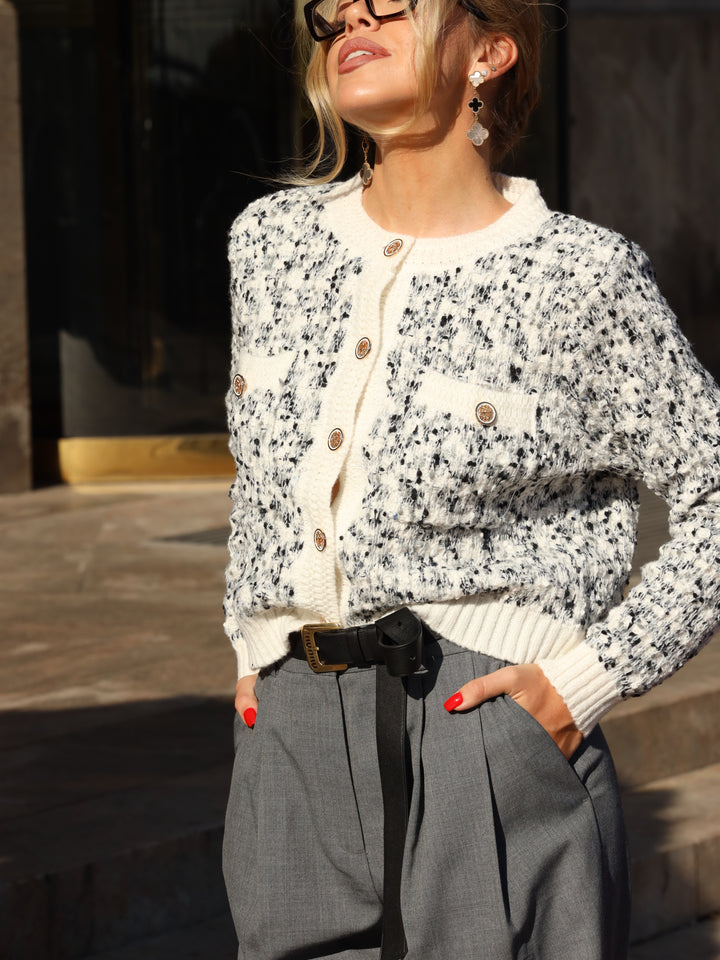 White Jacket with Black Accents