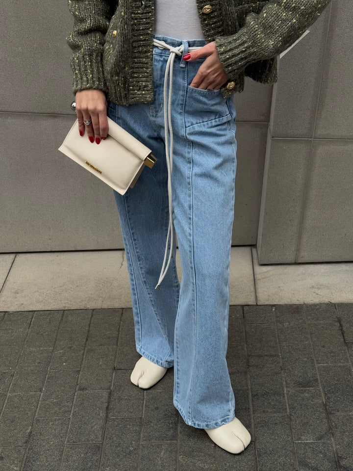 Light Blue Jeans with Hearts