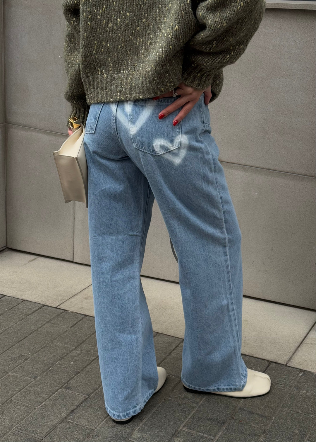 Light Blue Jeans with Hearts